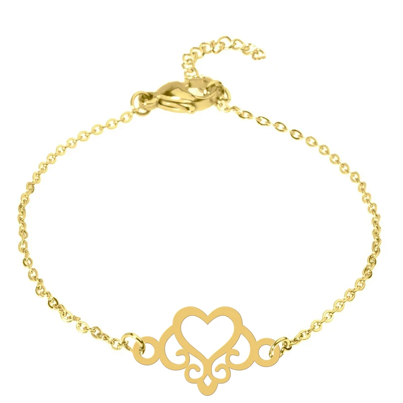 دستبند زنانه هایکا مدل قلب اسلیمی کد zdh8