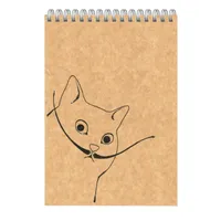 دفتر طراحی 80 برگ مدل کرافت طرح گربه