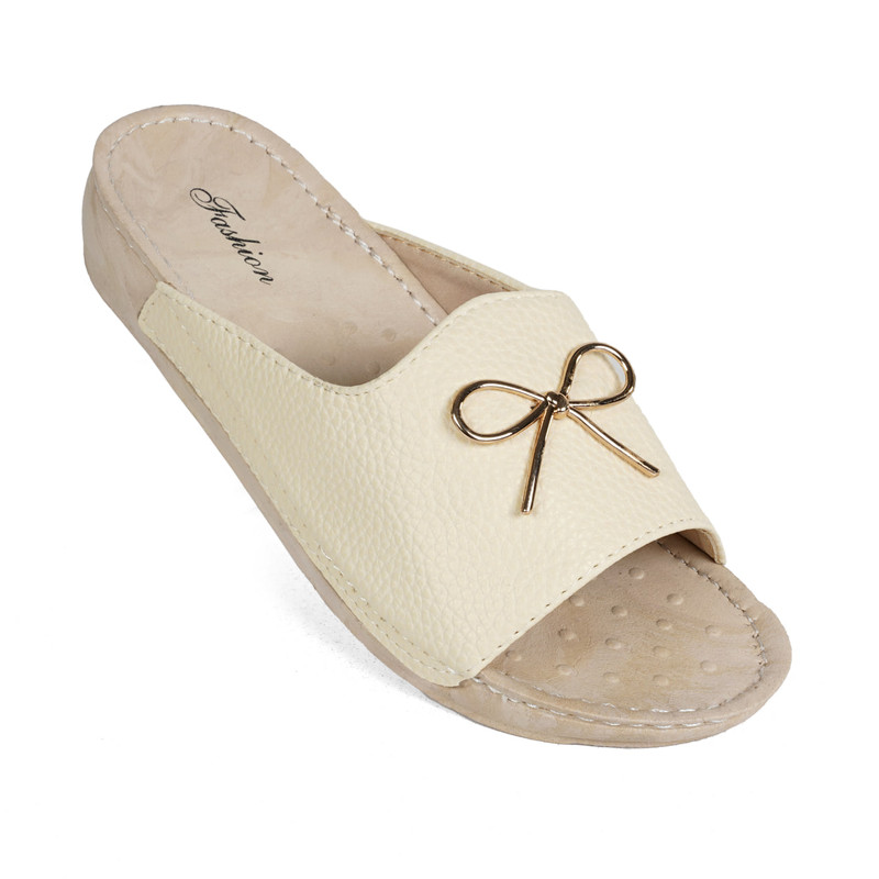 دمپایی زنانه نیکتا مدل L32 رنگ کرم