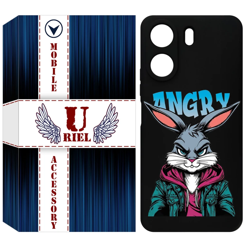 کاور یوریل قاب مدل KSH کد 51 طرح خرگوش مناسب برای گوشی موبایل شیائومی Redmi 13C 4G / Poco C65