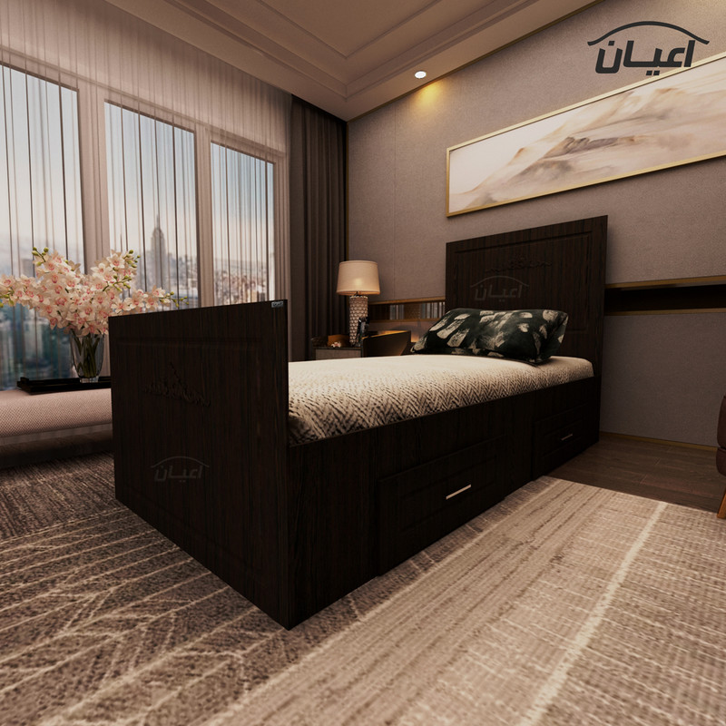 تخت خواب یکنفره اعیان مدل FH400 سایز 90x200 سانتی متر