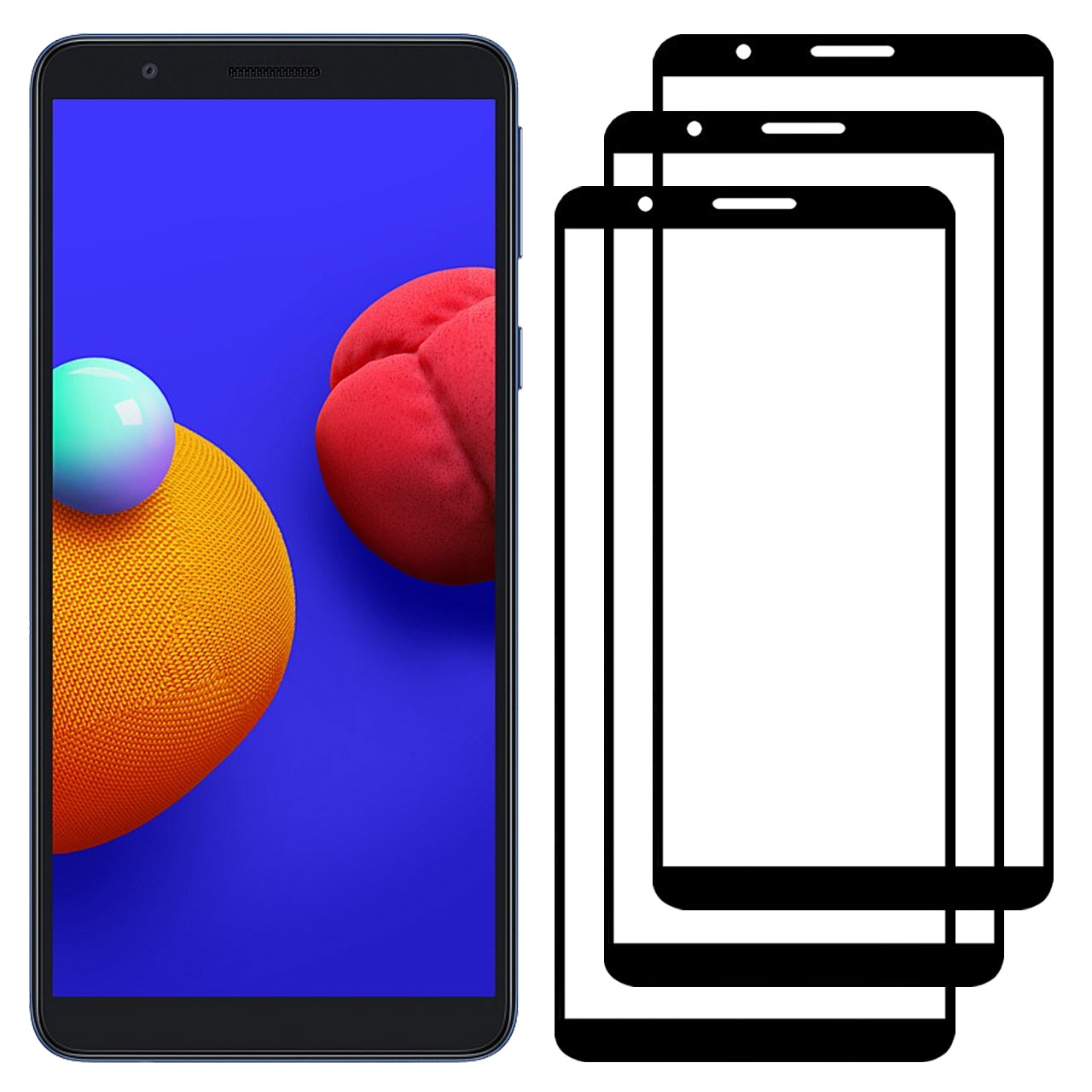 محافظ صفحه نمایش مدل FCG مناسب برای گوشی موبایل سامسونگ Galaxy A01 Core بسته سه عددی