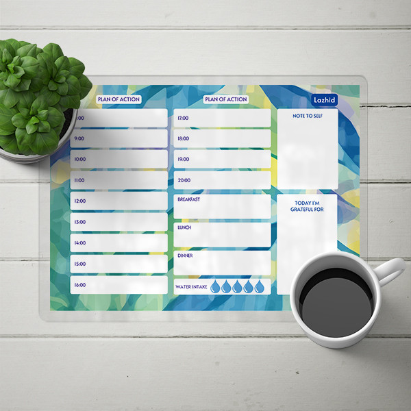 تخته وایت برد لاژید مدل پلنر برنامه ریزی کد PL030 سایز 20*30 سانتی متر مجموعه 2 عددی