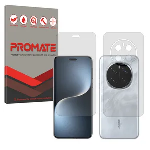 Promate glass Resistant model transparent screen protector suitable for Honor Magic7 Pro mobile phone along with the back protector