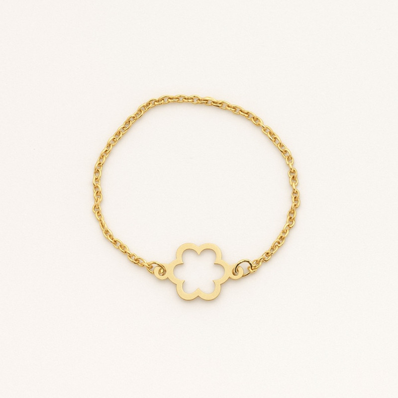 انگشتر طلا 18 عیار زنانه مایا ماهک مدل گل کد MR1555  سایز 55