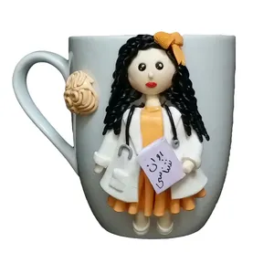 ماگ سرامیکی مدل دختر روان شناس کد 01007