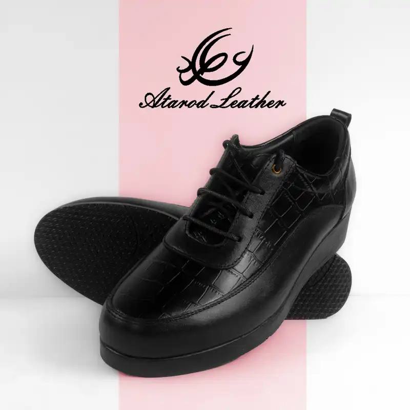 کفش طبی زنانه چرم عطارد مدل چرم طبیعی کد SH44