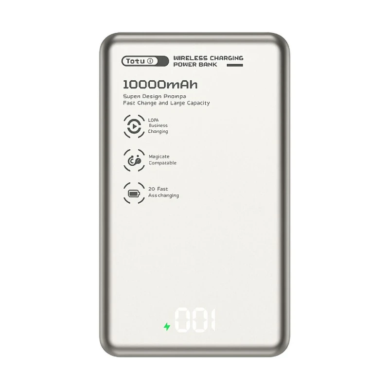 پاوربانک توتو مدل pd108 ظرفیت 10000 میلی‌آمپر ساعت