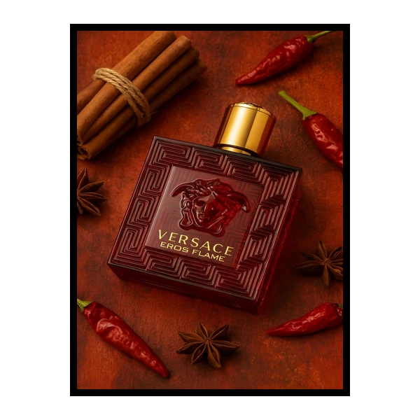 تابلو نوری بکلیت طرح دکوراتیو مدرن ادکلن و عطر مدل B-bu7299 فریم مشکی