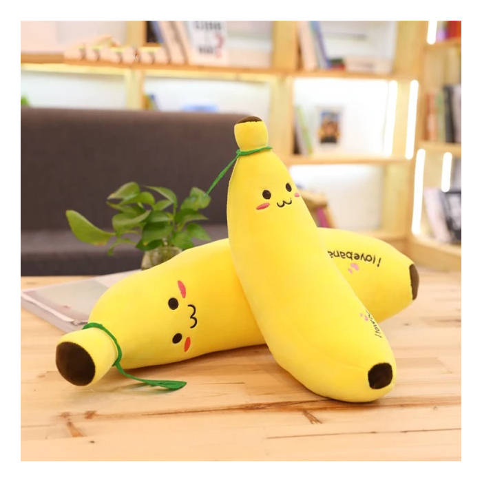 عروسک طرح موز مدل خندان ارتفاع 30 سانتی متر