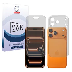 VWK Tough model matte screen protector suitable for Apple iPhone 17 Pro Max mobile phone along with the back protector