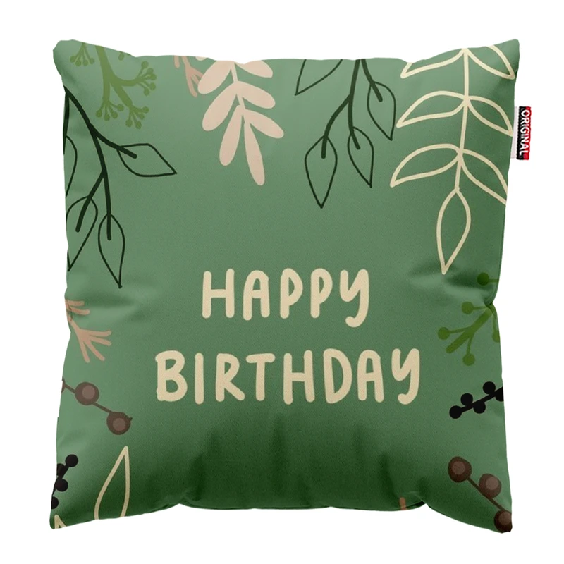 کوسن پاد آفرین مدل تولدت مبارک کد PK403650 سایز 40*40 سانتی متر