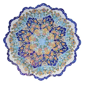 بشقاب میناکاری مسی نیکنامی طرح حوض نقاشی 25