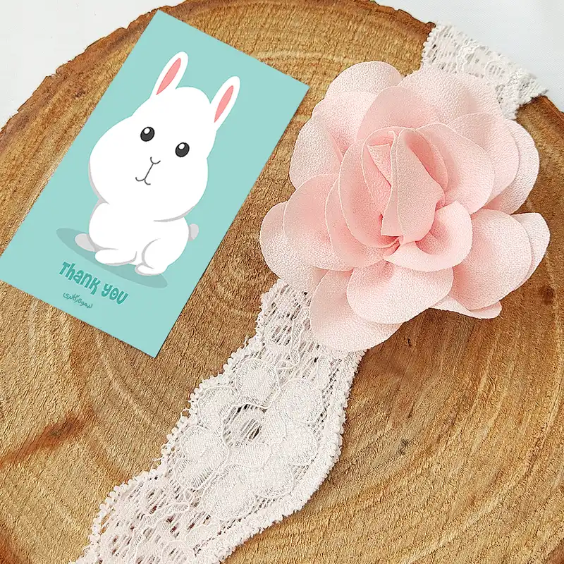 هدبند نوزادی مدل گل رز