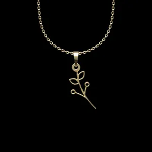 گردنبند طلا 18 عیار زنانه مدوپد مدل برگ کد L2-1-1222