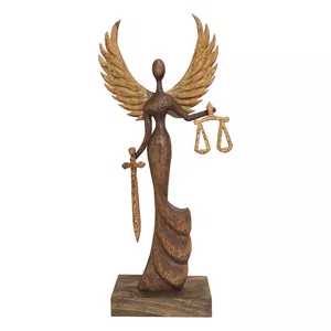 مجسمه چوبی طرح فرشته عدالت مدل 4021