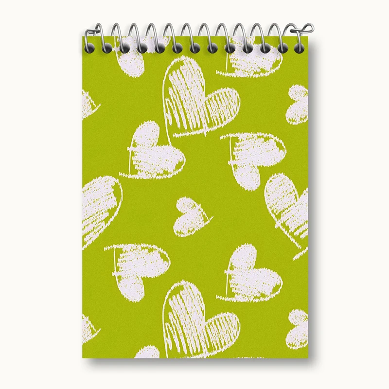 دفتر یادداشت 50 برگ خندالو طرح پترن قلبی کد N5345