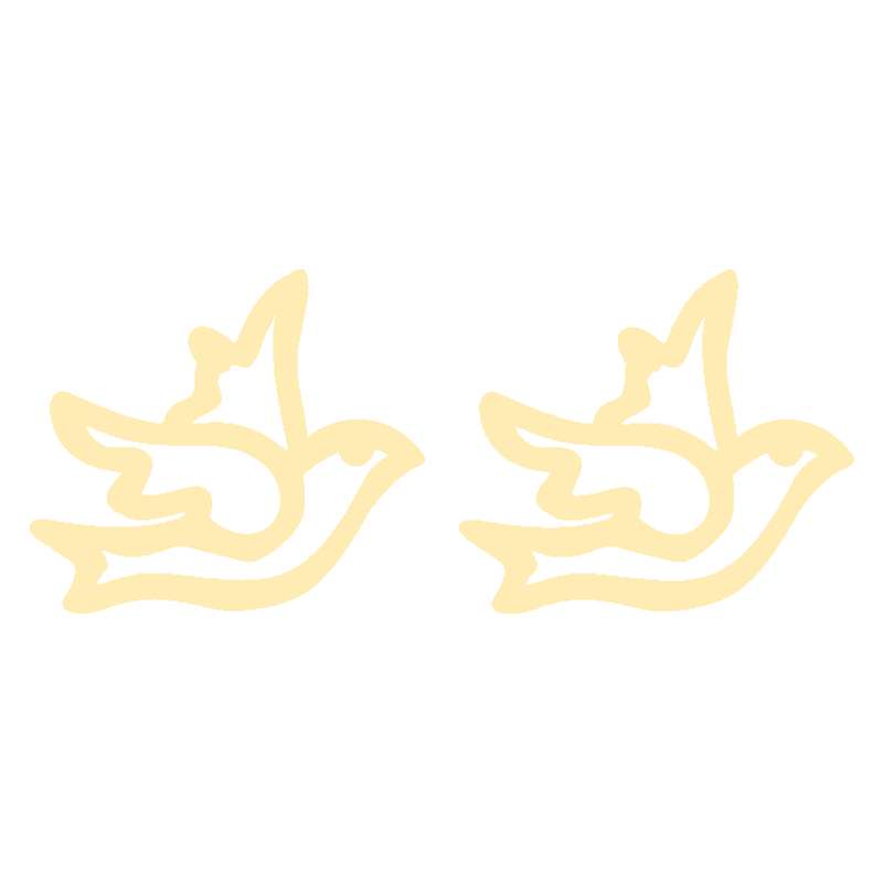 گوشواره طلا 18 عیار زنانه کرابو طرح پرستو مدل Kr5099