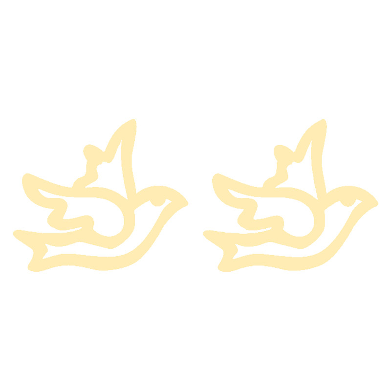 گوشواره طلا 18 عیار زنانه کرابو طرح پرستو مدل Kr5099