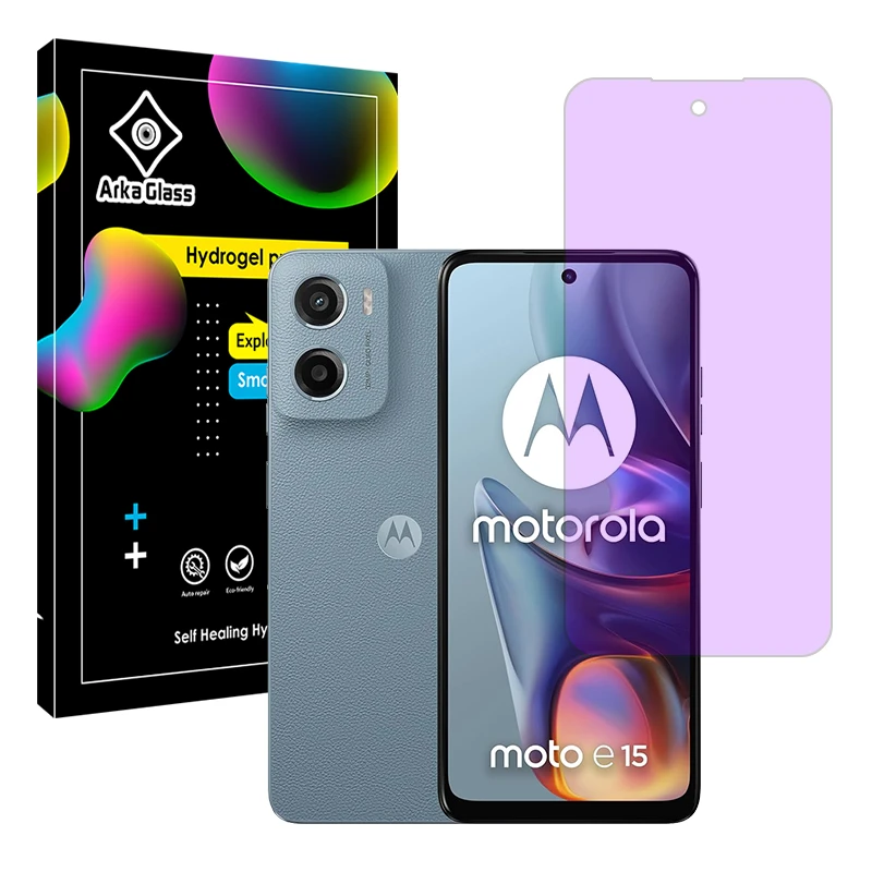 محافظ صفحه نمایش آنتی پرپل آرکا گلس مدل Eye Care مناسب برای گوشی موبایل موتورولا Moto E15
