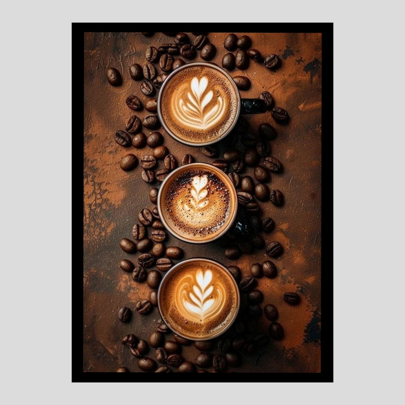 تابلو مدل کافه و قهوه کد Cafe73 مجموعه 5 عددی