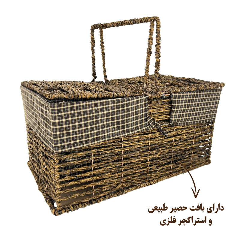 سبد پیک نیک مدل حصیری کد SPN01