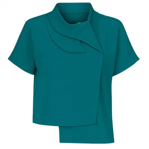 بلوز آستین کوتاه یقه آبشاری زنانه مدل ۲۰۲۹