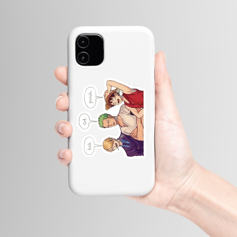 استیکر لپ تاپ و موبایل گوفی طرح انیمه وان پیس مدل Luffy,Sanji,Zoro