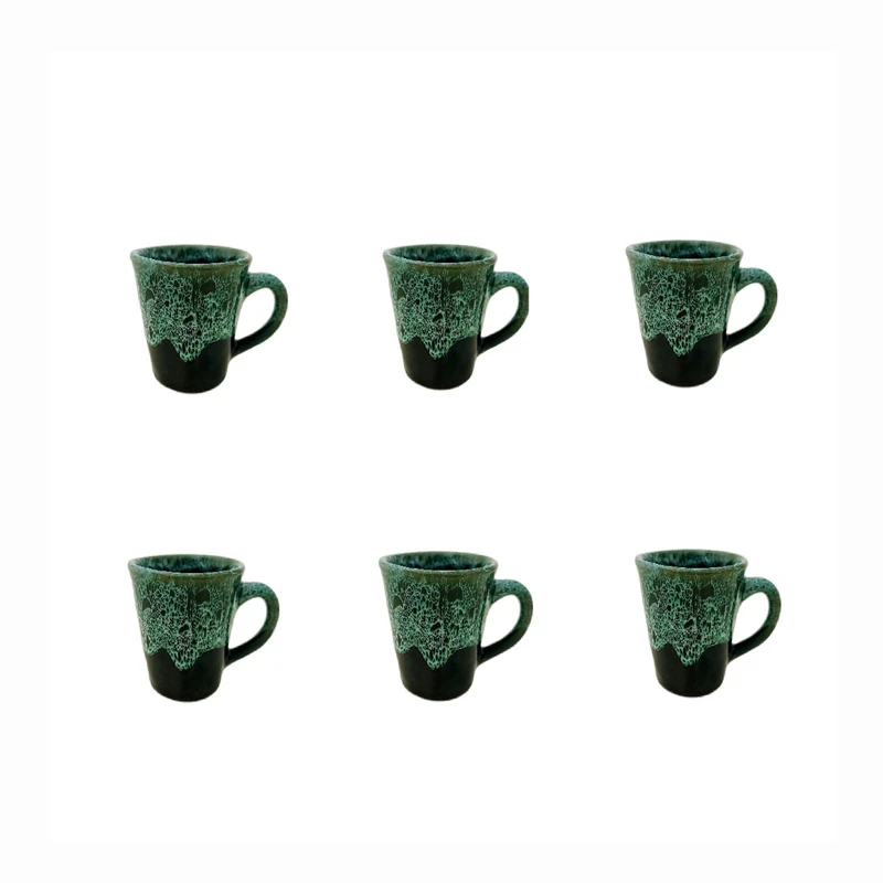 فنجان سفالی مدل آیس بسته 6 عددی