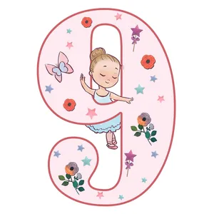   استند رومیزی مدل تولد عدد 9 طرح بالرین کد 619