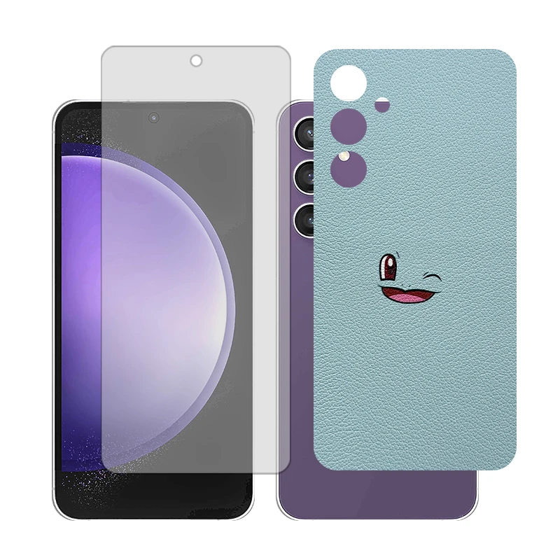 محافظ صفحه نمایش شفاف گلس مدل Together مناسب برای گوشی موبایل سامسونگGalaxy S23 FE به همراه برچسب پوششی پشت گوشی