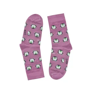 جوراب ساق بلند دخترانه مدل پنگوئنی 2553563253