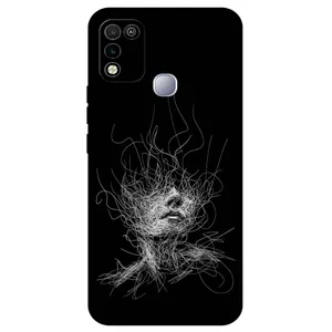 Megafone Face Sketch 7423 Cover For Infinix Hot 10 Play / Hot 11 Play