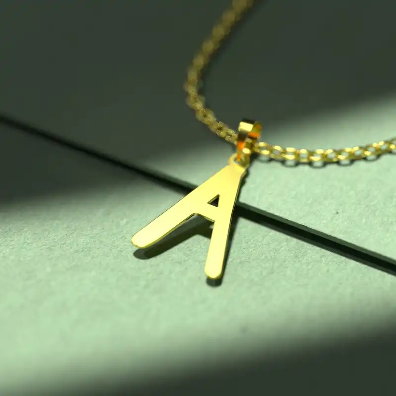 گردنبند طلا 18 عیار زنانه مدوپد مدل حرف A کد H3-1-1181