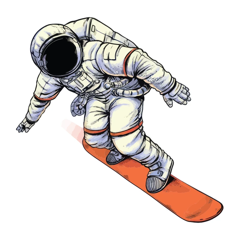 برچسب لپ تاپ پویا مارکت طرح اسکی فضایی کد 3870