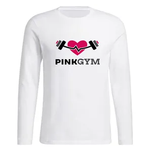 تی شرت آستین بلند زنانه مدل GYM  کد P46 رنگ سفید