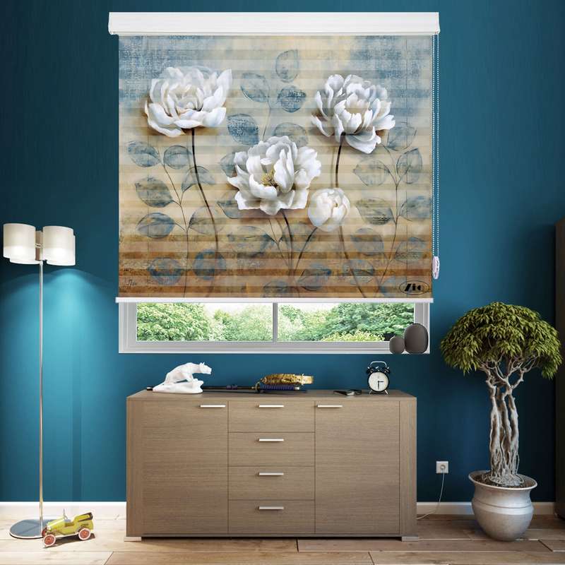 پرده زبرا زیو مدل 3D-1120 سایز 150x150 سانتی متر