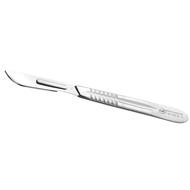 دسته تیغ جراحی اسکاب مدل SKJMRJ002369 شماره 4 به همراه تیغ استل هاینز کد SKJMRJ002369 مجموعه 6 عددی