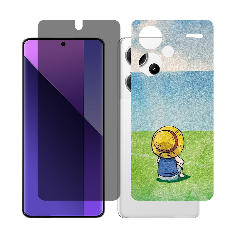 محافظ صفحه نمایش حریم شخصی گلس مدل Together مناسب برای گوشی موبایل شیائومی Redmi Note 13 Pro Plus به همراه برچسب پوششی پشت گوشی