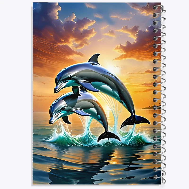 دفتر مشق 50 برگ خندالو طرح دلفین کد F6742