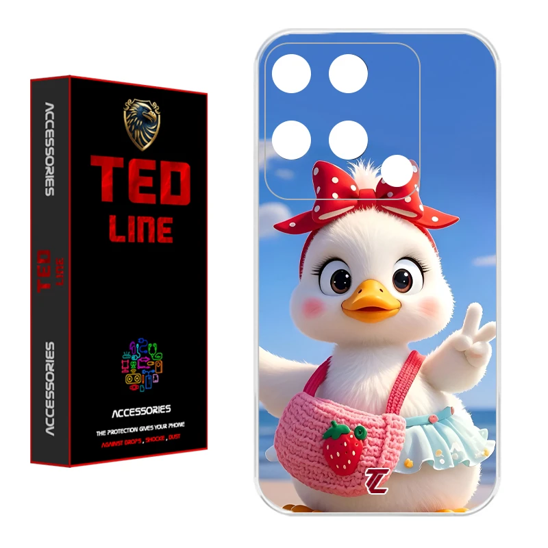 کاور تدلاین طرح اردک کد 1186 مناسب برای گوشی موبایل شیائومی Redmi 10C / Poco C40