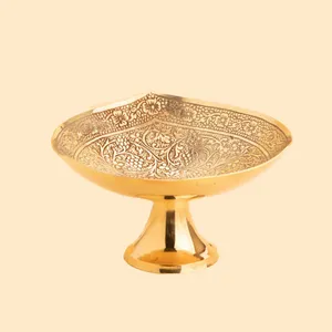 کاسه برنجی طرح پایه دار مدل نرگس 3247