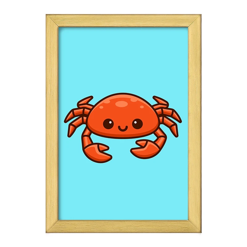 تابلو خندالو طرح حیوانات آبزی خرچنگ کد 28156