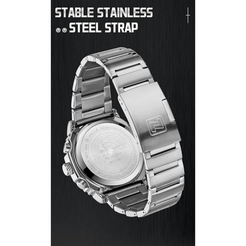 ساعت مچی عقربهای مردانه نیوی فورس مدل دو زمانه کد NF 9216 SG ساعت مچی عقربهای مردانه نیوی فورس مدل دو زمانه کد NF 9216 SG