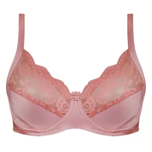 سوتین زنانه پانیذ مدل فنردار گیپور گلدار کد 66308