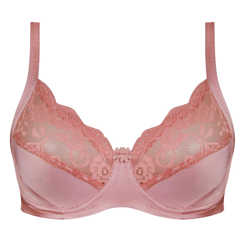 سوتین زنانه پانیذ مدل فنردار گیپور گلدار کد 66308