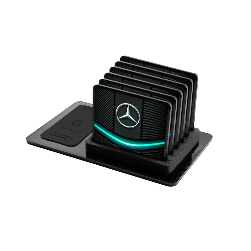 زیر لیوانی ماهوت مدل Mercedes-Benz بسته 6 عددی