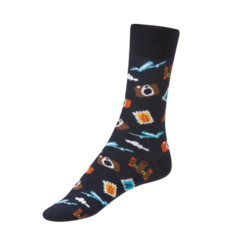 جوراب ساق بلند مردانه مدل گرافیک Ldl30 m