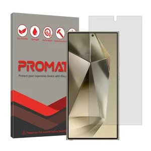 Promate Resistant model transparent screen protector suitable for Samsung Galaxy S24 Ultra mobile phone