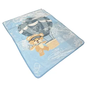 پتو کودک مدل خلبان خرسی سایز 120x100 سانتی متر